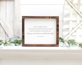 Matthew 6 26, Birds of the Air Verse, Printable Bible Verses, Do Not Worry Wall Art, God Provides, Matthew 6 Birds, 8x10 Digital Print