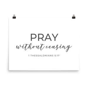 Pray Without Ceasing, Christian Signs, Prayer Wall Art, Large Scripture Wall Art, Church Wall Decor, Faith Scripture, 1 Thessalonians 5 17 image 3