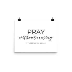 Pray Without Ceasing, Christian Signs, Prayer Wall Art, Large Scripture Wall Art, Church Wall Decor, Faith Scripture, 1 Thessalonians 5 17 image 5