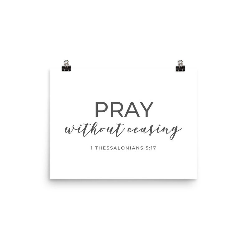 Pray Without Ceasing, Christian Signs, Prayer Wall Art, Large Scripture Wall Art, Church Wall Decor, Faith Scripture, 1 Thessalonians 5 17 image 5