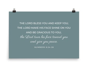 Numbers 6:24-26 Unframed Print