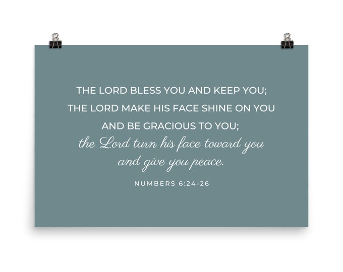 Numbers 6:24-26 Unframed Print