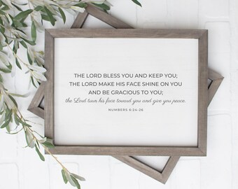 Numbers 6 24 26, The Lord Bless You and Keep You, Bible Verse Wall Art Printable, Nursery Decor Gender Neutral, Modern Farmhouse Wall Art