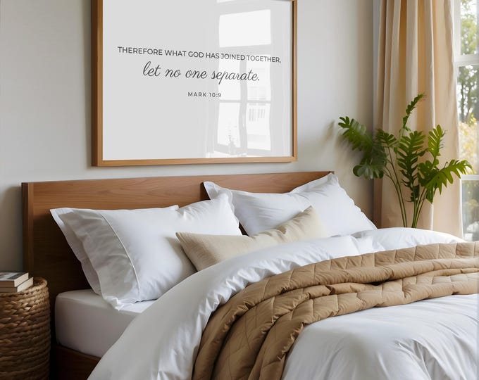 Let No Man Separate What God Has Joined Together Mark 10 9 Bible Verse Poster UNFRAMED