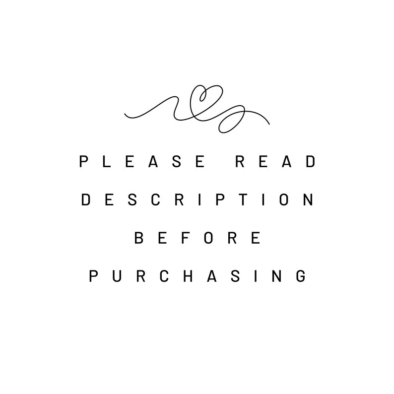 Please read description before purchasing.