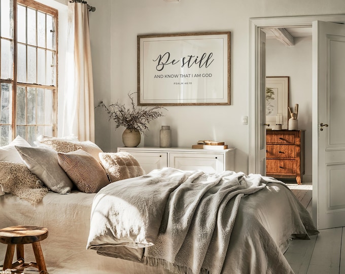 Be Still and Know That I am God Psalm 46 10 Bible Verse Poster UNFRAMED