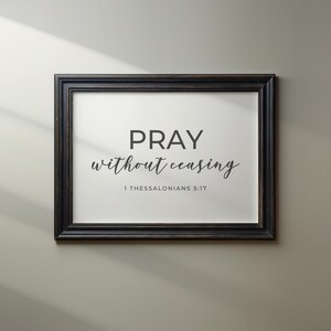 Pray Without Ceasing Large Christian Faith Scripture Wall Art for ...