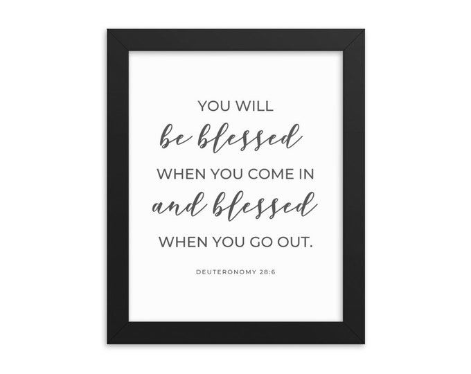 House Blessing, Foyer Decor, You Will Be Blessed, Bless this Home Sign, Housewarming Gift First Home, Large Scripture Wall Art