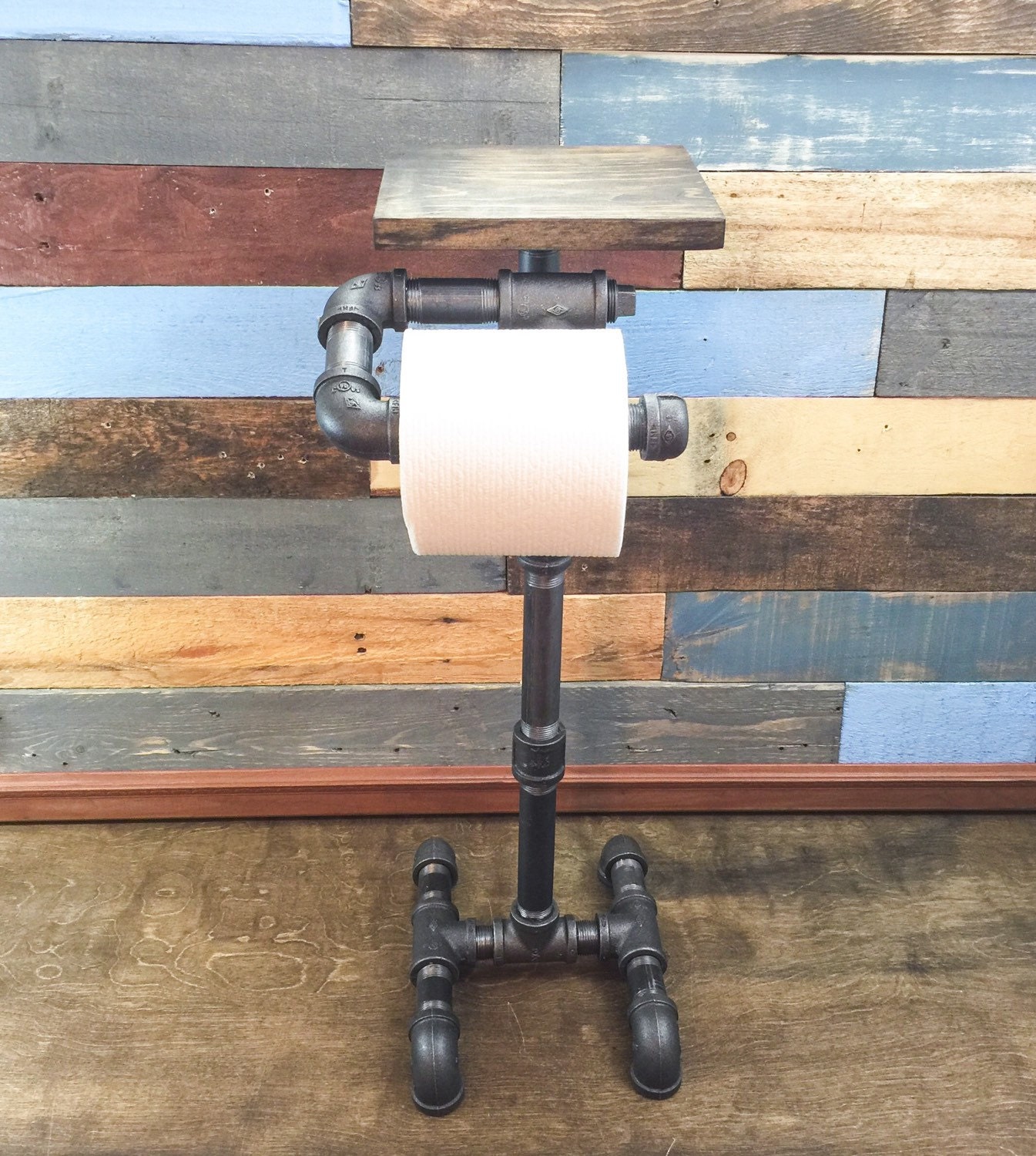 Industrial Toilet Paper Holder FreeStanding Industrial Etsy