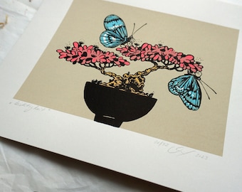 Leichtigkeit - ist eine original Siebdruck Grafik