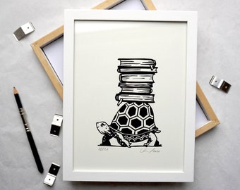 break for reading! - Original screenprint graphic