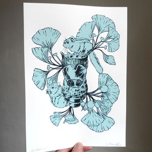 Schilddrüse - Original Siebdruck Grafik