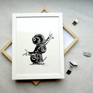 Snail House - original screen print graphic