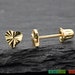 Diamond Cut Heart Studs Earrings, 4mm Small Dainty Petite Heart 14K Solid Yellow Gold Studs Screw Back Earrings Girls Womens Teens Childrens 