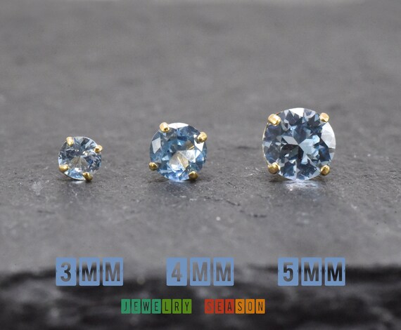 14k Gold Disco Shamballa Ball Simulated Aquamarine March Birthstone Cubic Zirconia Screw Back 14k Gold Disco Shamballa Ball Simulated Aquamarine March Birthstone Cubic Zirconia Screw Back