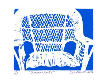 Linocut "Summer's Rest I"