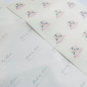 Personalised A3, A4, A5 translucent vellum wrapping paper Logo Printed Vellum Business Wrap Business Stationery image 3