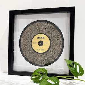 Custom Song Lyrics Record Print | Personalised Vinyl Art | Christmas, Wedding, or Music Lover Gift image 3