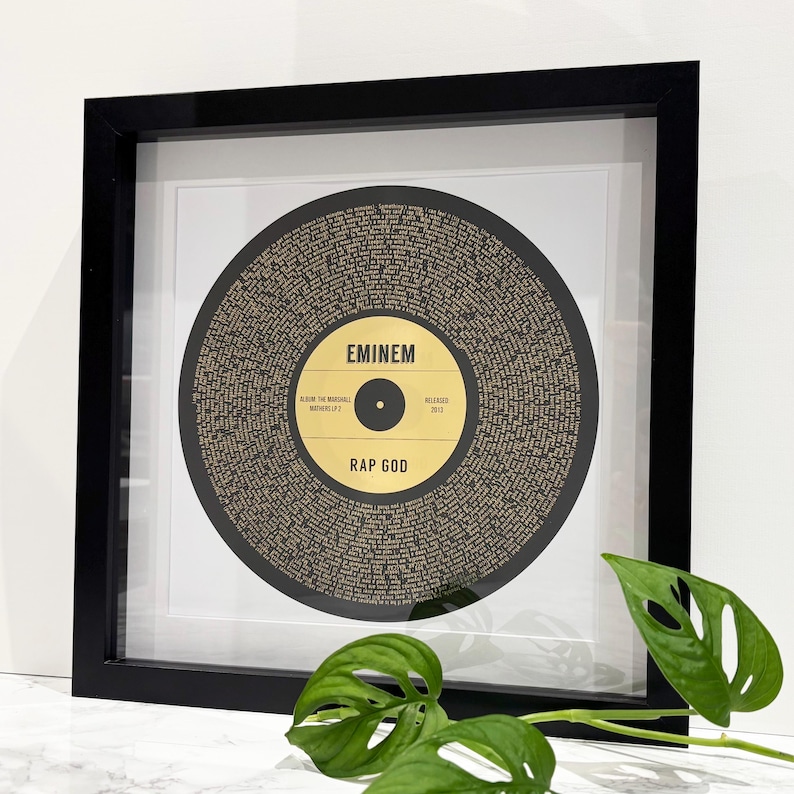 Custom Song Lyrics Record Print | Personalised Vinyl Art | Christmas, Wedding, or Music Lover Gift image 3