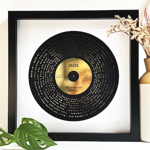Custom Song Lyrics Record Print | Personalised Vinyl Art | Christmas, Wedding, or Music Lover Gift image 2