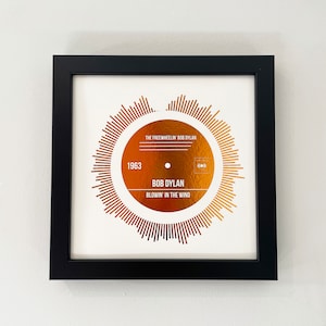 Personalised gold, silver or copper foil printed favourite song lyrics soundwave record print gift, any song, any colour scheme