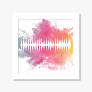 Print your own customised watercolour baby heartbeat sound wave  pregnancy art gift print digital file