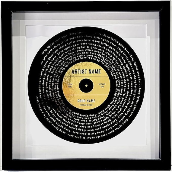 Custom Song Lyrics Record Print  | Personalised Vinyl Art | Christmas, Wedding, or Music Lover Gift