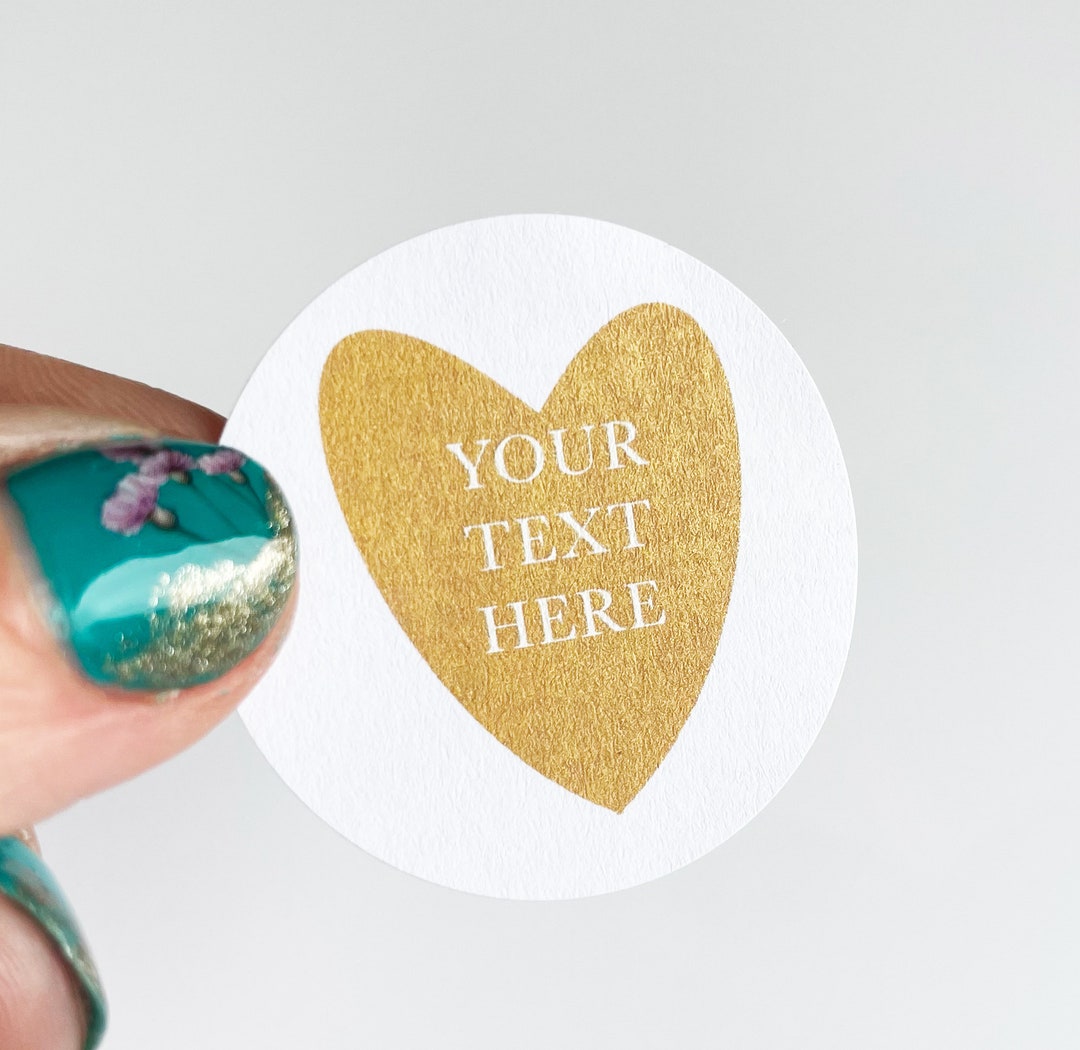 Personalized Metallic Ink Stickers: Custom Text, Party Favor Stickers ...