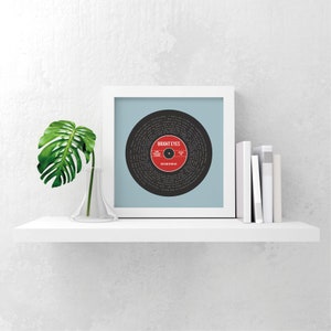 Print your own personalised favourite song lyrics record gift, any song, any colour scheme digital file