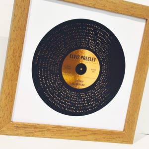 Custom Song Lyrics Record Print | Personalised Vinyl Art | Christmas, Wedding, or Music Lover Gift image 5