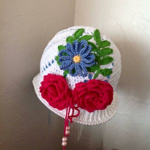 Summer crochet hat pattern, cloche hat pattern, Panama hat, spring hat, girl hat pattern, summer hat PDF image 2