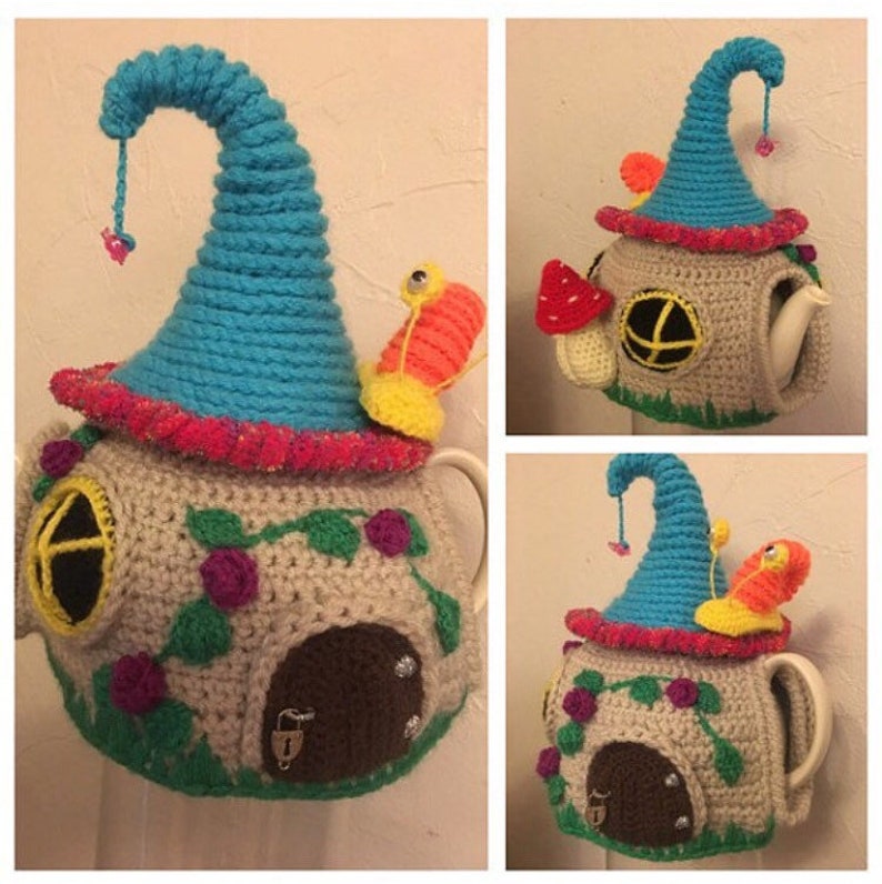 fairy houe Crochet tea cosy