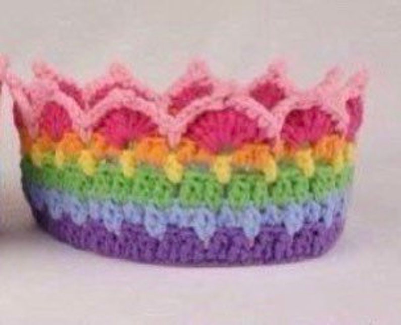 Crochet rainbow 2021 new crown Colorado Springs Mall head warmer