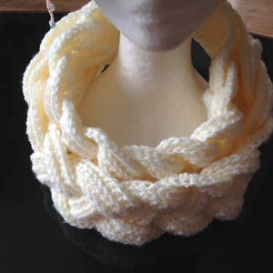 Crochet braided/plaited scarf, cowl, neckwarmer image 3