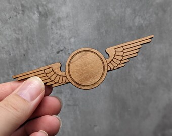 Oak Flight Wings Pin | Pilot and Flight Attendant Style Badge