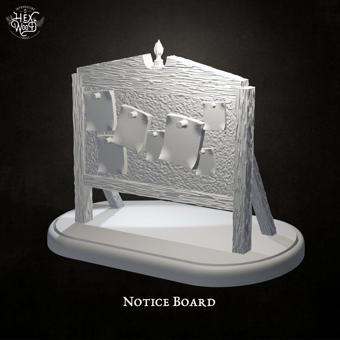 Notice Board quest Board Tabletop RPG Miniature Etsy