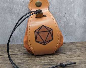 D20 Dice Bag | Tabletop RPG Themed Drawstring Bag, Coin Purse, or Jewelry Pouch