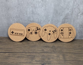 Nintendo Controller Cork Coasters - Set of 4