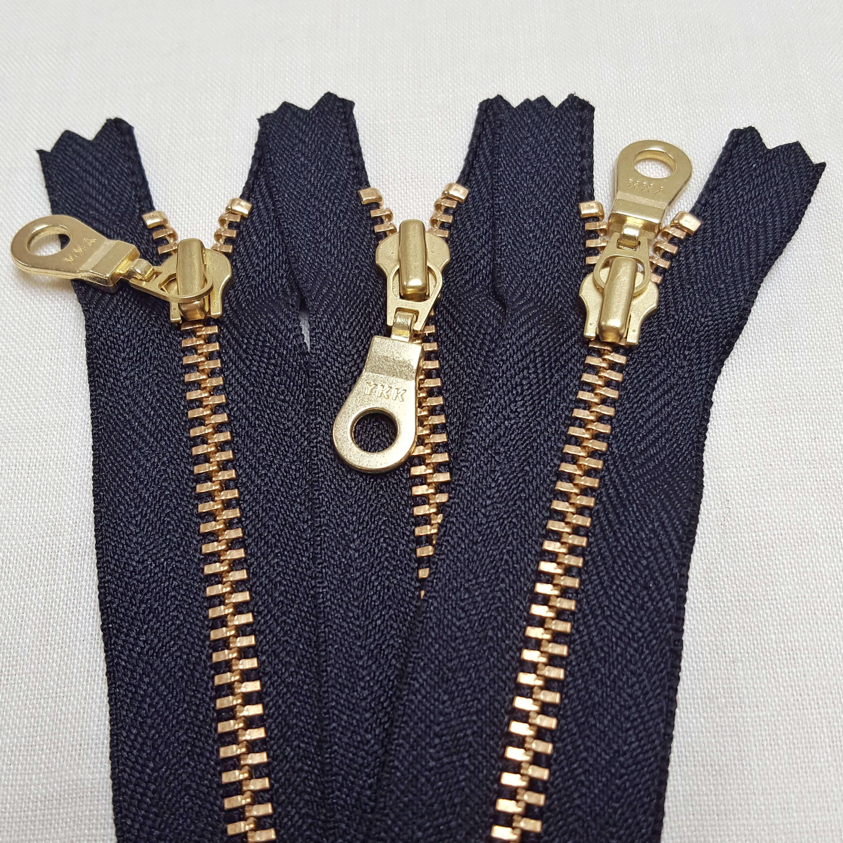 YKK BLACK 580 GOLD Brass Zipper 10 13 15 18 20 23 25 28 30 Etsy UK