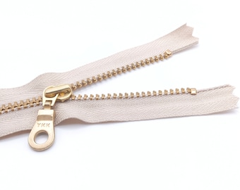 YKK Offener Reißverschluss Nr. 572 Beige, 66 Cm – Nickelfrei, Metallzähne Für Jacken & Taschen