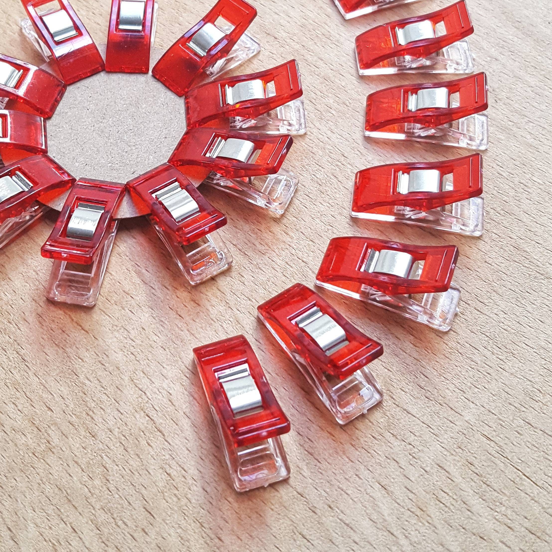 Fabric Clips pack of 10 RED 