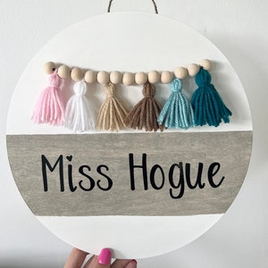 Teacher door sign. Calm classroom. Classroom door sign. Teacher name sign. Personalized teacher gift. Teacher door hanger. Classroom decor.