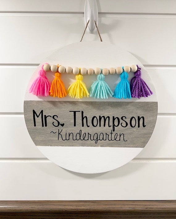 Teacher Door Sign. Rainbow Classroom. Classroom Door Sign. Etsy