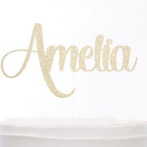 Custom Name Cake Topper Personalized with Custom Name for Birthday Cakes, Baby Shower, Bridal Shower and Wedding Cakes
