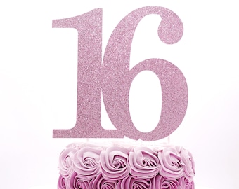 X Large Number Age Cake Topper 9" or 8" Tall
