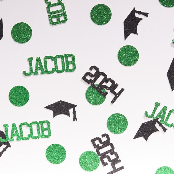 2024 Personalized Custom Name Graduation Confetti / Graduation Party Decorations / High School College Masters / Class of 2024