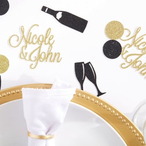 Personalized Wedding Confetti | Custom Bride & Groom Names | Table Scatter Decor