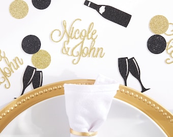 Personalized Wedding Confetti | Custom Bride & Groom Names | Table Scatter Decor