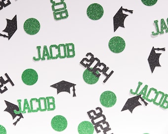 2024 Personalized Custom Name Graduation Confetti / Graduation Party Decorations / High School College Masters / Class of 2024