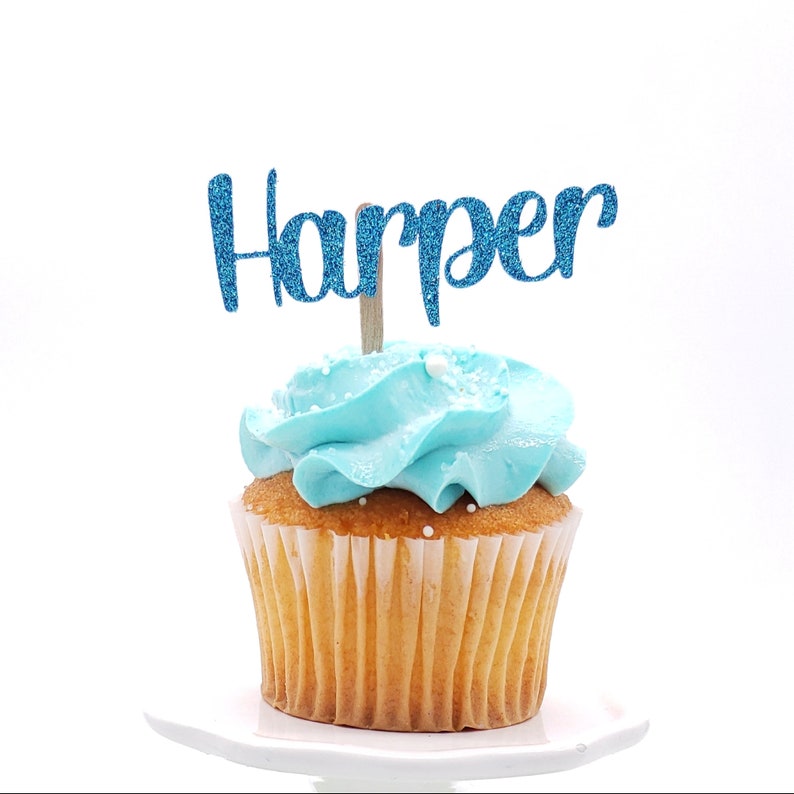 Custom Cupcake Toppers Personalized Name Cupcake Toppers Etsy